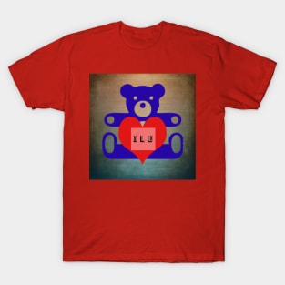 Teddy bear with i l u saying T-Shirt